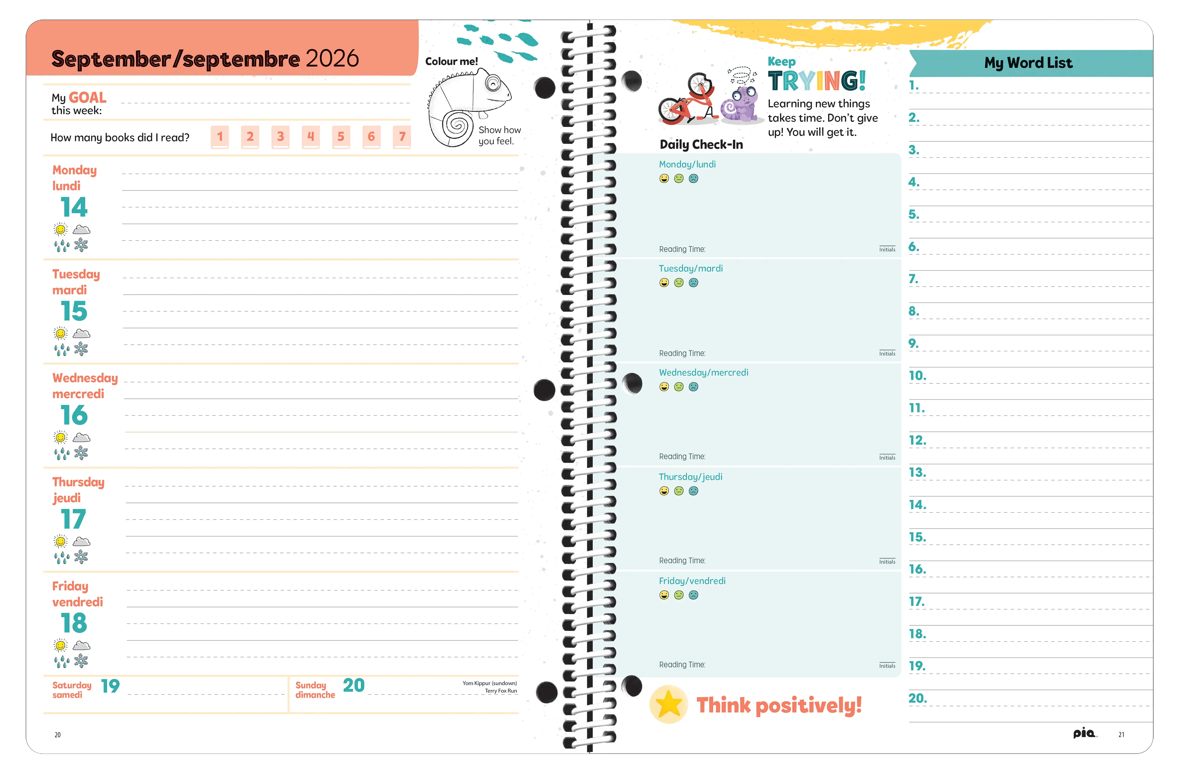 Primary Wellness Planner Spread