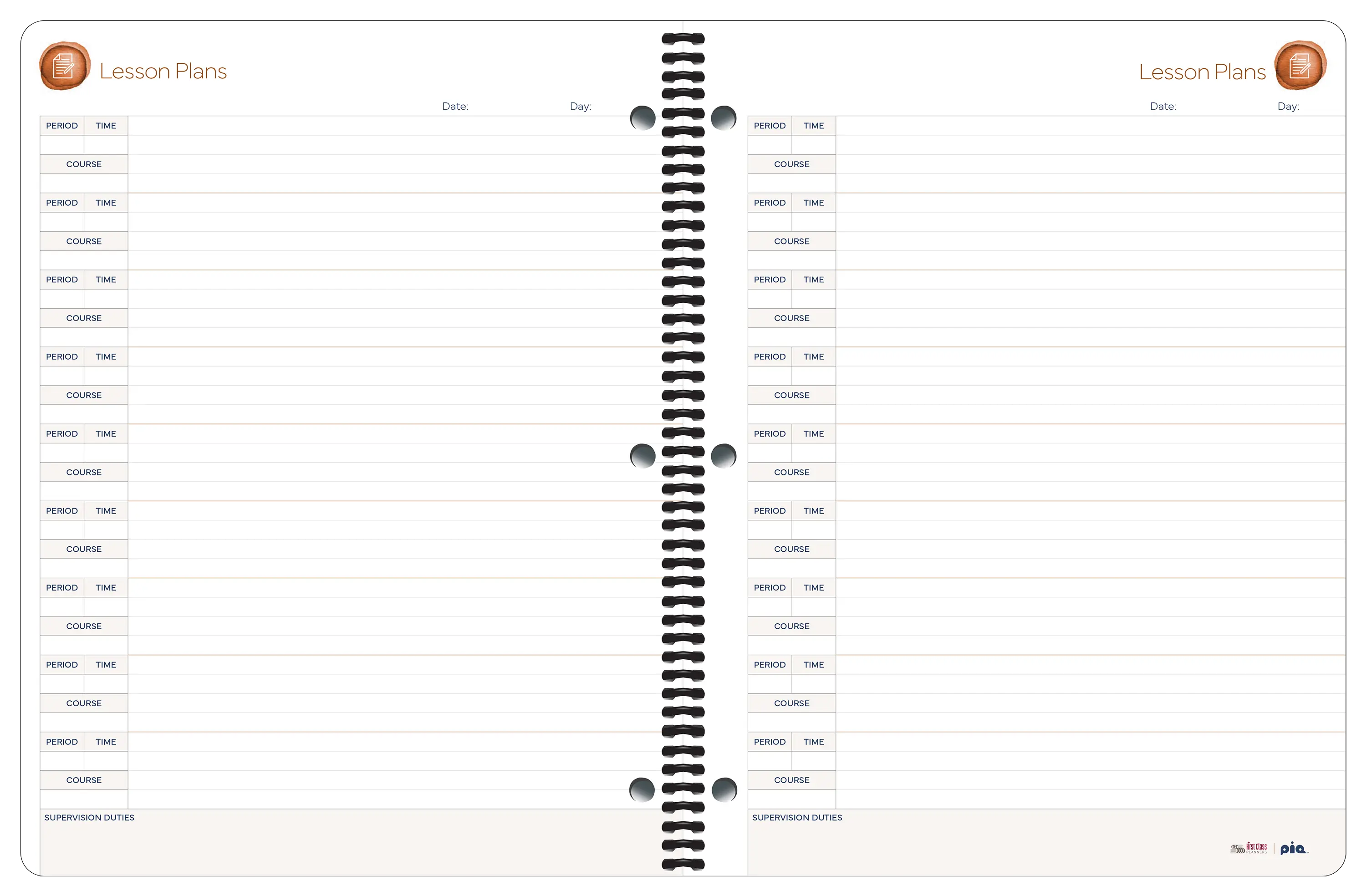 The Legacy Lesson Plan Books – Subject Rotation Format